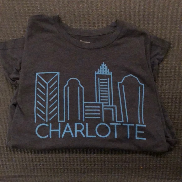 704 Other - Charlotte, NC mens t-shirt. This is a mens medium. Charcoal grey and light blue.